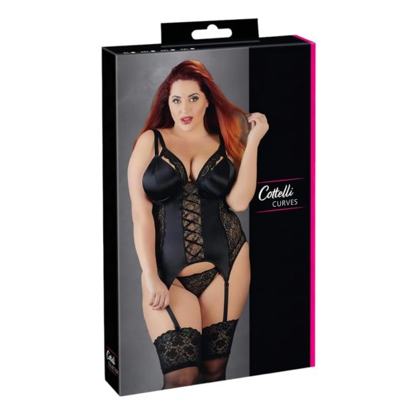 Cottelli Plus Size - Flexibler Straps-Slip (schwarz) - 3XL