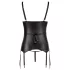 Cottelli Bondage - glänzendes Push-up-Top mit Fessel (schwarz) - XL
