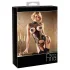 Abierta Fina - Funkelndes Spitzen-Open-Top (Schwarz) - L