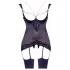 Abierta Fina - Glitzerndes Kettenoberteil und Tanga (Schwarz) - 85B/L