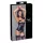 Cottelli Bondage - Glänzendes Hebe-Top mit Halsband (schwarz) - M