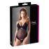 Cottelli - Samtiger, vielseitiger Body (schwarz) - 85C/L