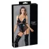 Cottelli Bondage - glänzender Body mit Handschellen (schwarz)
