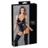 Cottelli Bondage – Glänzender Body mit Fesseln (Schwarz) - XL
