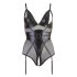 Cottelli Bondage – Glänzender Body mit Fesseln (Schwarz) - XL