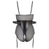 Cottelli Bondage – Glänzender Body mit Fesseln (Schwarz) - XL