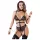 Cottelli Bondage - Strappy Open-Body mit Ketten (Schwarz)