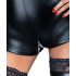 Noir - Glänzender Langarm-Overall-Shorts (Schwarz) - M