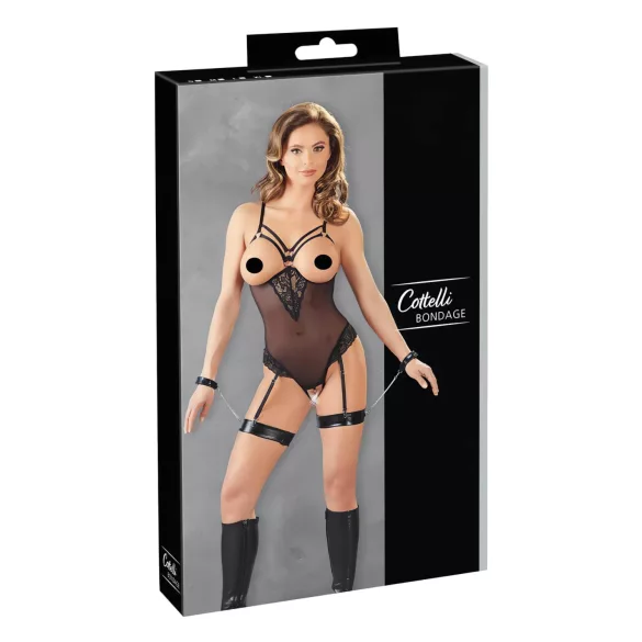 Cottelli Bondage - Metallringe Body & Handfesseln (schwarz)