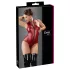 Cottelli Party - glänzender, ärmelloser Body mit Reißverschluss (rot) - XL