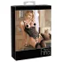 Abierta Fina - Funkelndes Spitzen-Body mit offenem Träger (schwarz) - 85C/L