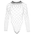NO:XQSE - langärmliger, schwarzer Netz-Body aus Mesh (S-L)