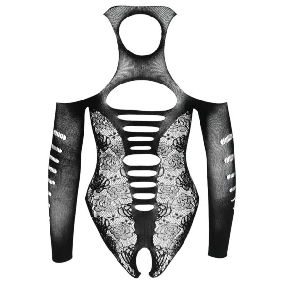 NO:XQSE - Body mit Schleife, langarm - schwarz (S-L)