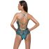Cottelli - Spitzen-Body mit Schnürung, offen (grün) - XL