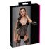 Cottelli - Offener Body mit Strapsen und Spitze (Schwarz)