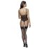 Cottelli - Offener Body mit Strapsen und Spitze (Schwarz)