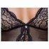 Cottelli - Offener Body mit Strapsen und Spitze (Schwarz)