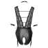 Cottelli Bondage - Spitzen-Body mit Halsband (Schwarz) - L
