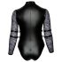 Cottelli Bondage Plus Size - Body mit Spitzärmeln (schwarz)