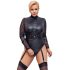 Cottelli Bondage Plus Size - Body mit Spitzärmeln (schwarz) - 3XL