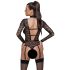 Cottelli - transparenter Riemenbody (schwarz) - XL
