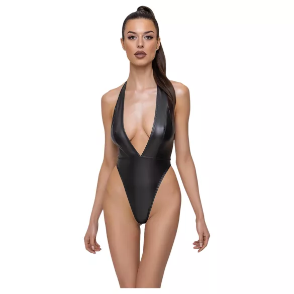 Cottelli Party - Glänzender Neckholder-Body (Schwarz) - M