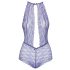 Küssbarer Neckholder-Body aus Spitze (Lila) - L/XL