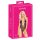 Kusshalter - Schwarzer Body mit rosa Stickerei - L/XL