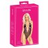 Kusshalter - Schwarzer Body mit rosa Stickerei - L/XL
