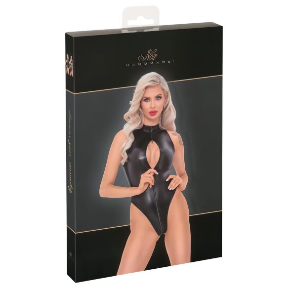 Noir - Body mit Schlangenleder-Print (Schwarz) - M