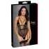 Cottelli - Offener, riemchen Body mit Strumpfhalter (schwarz) - M