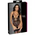 Cottelli - Offener, riemchen Body mit Strumpfhalter (schwarz) - XL