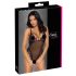 Cottelli - bestickter, offener Spitzenbody (schwarz-lila)
