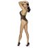 Cottelli - bestickter, offener Spitzenbody (schwarz-lila) - XL