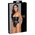 Cottelli Bondage - Glänzender Body und Armbänder (Schwarz) - L