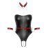 Cottelli Bondage - Glänzender Body und Armbänder (Schwarz) - L