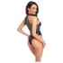 Noir - glänzender Neckholder-Body (schwarz) - M