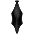 Noir - glänzender Neckholder-Body (schwarz) - XL