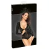 Noir - Glänzender Langarm-Body (Schwarz) - XL