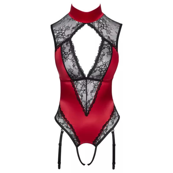 Cottelli - Spitzebody mit Halsband (rot) - L