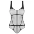 Obsessive B336 - Transparenter, offener Netzbody (Schwarz) - S-L