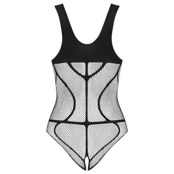 Obsessive B336 - Transparenter, offener Netzbody (Schwarz) - S-L