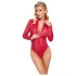 Cottelli - Schlangenhaut-Body (rot) - L