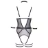 Cottelli Bondage - offener Body und Armfesseln (dunkellila) - XL