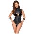 Cottelli Bondage - Verführerischer Ouvert-Body mit offenem Design (schwarz)