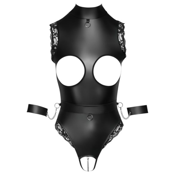 Cottelli Bondage - Offenherziger Body (schwarz) - L