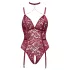 Cottelli Curves - Kettenglied-Spitzenbody (Rot) - 2XL