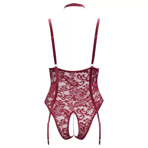 Cottelli Curves - Kettenglied-Spitzenbody (Rot) - 2XL