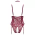 Cottelli Curves - Kettenglied-Spitzenbody (Rot) - 2XL