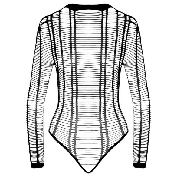 Cottelli - Gestreifter offener Body (Schwarz) - S-L